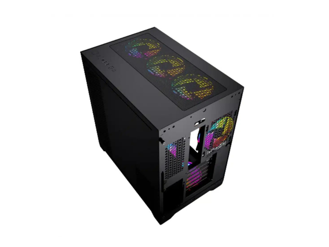 Twisted Minds Bullet-07 Mid Tower Glass Case with 7 RGB Fans - Black Twisted Minds Bullet-07 Mid Tower Glass Case with 7 RGB Fans - Black